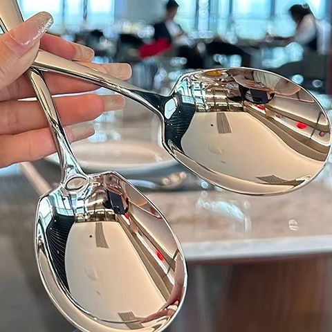 Kitchen Gadgets Popular - ملعقة مستديرة ذهبية كبيرة الرأس من