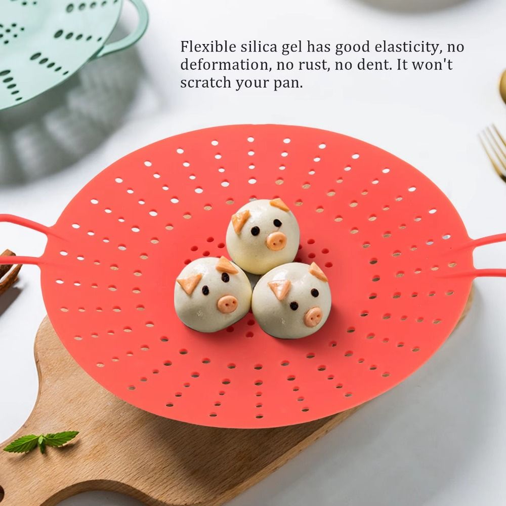 Silicone Steamer Basket - سلة بخار سيليكون قابلة لإعادة الاستخدام،