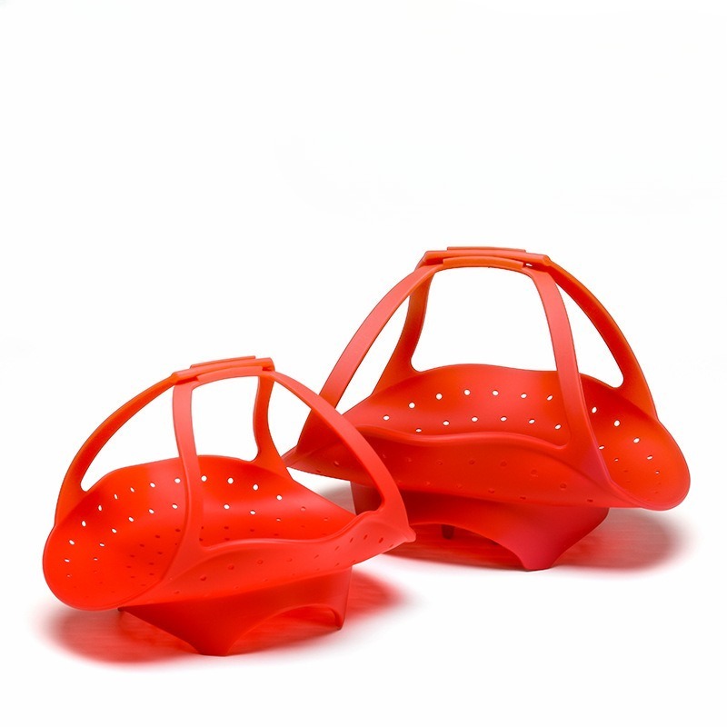 Silicone Steamer Basket - سلة باخرة مع وصلة سيليكون وقابلة