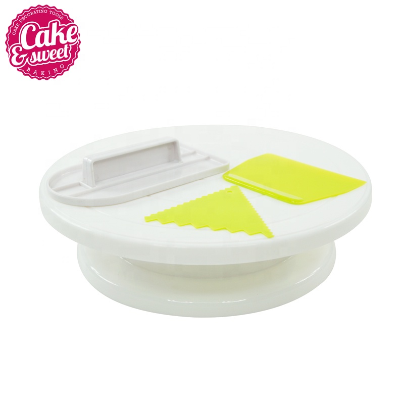 Cake Decorating Turntable - حامل دوار للمطبخ، طقم أدوات الخبز،
