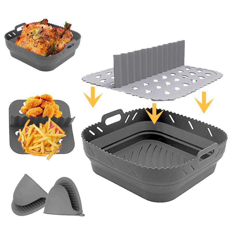 Silicone Steamer Basket - الهواء المقلاة سيليكون شكل سلة مستديرة