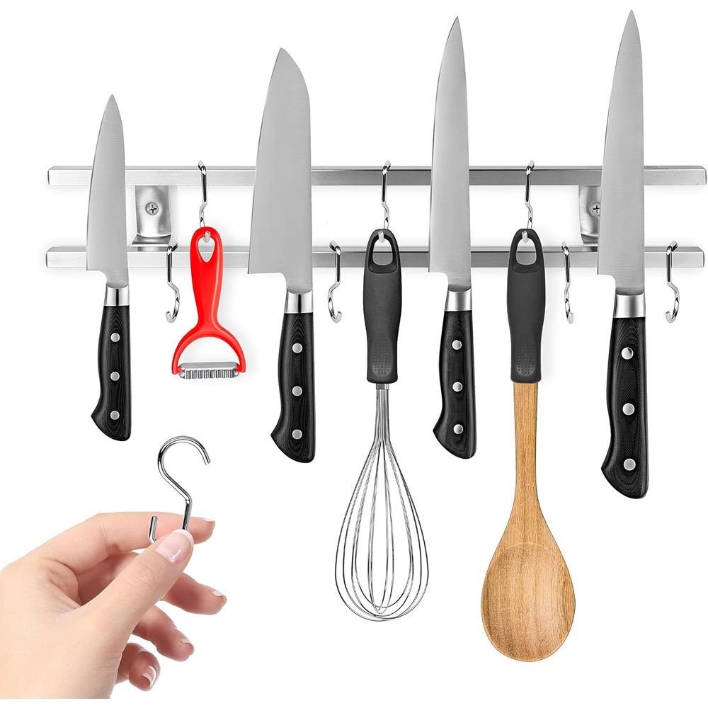 Magnetic Knife Strip - حامل سكاكين مغناطيسي من الفولاذ المقاوم