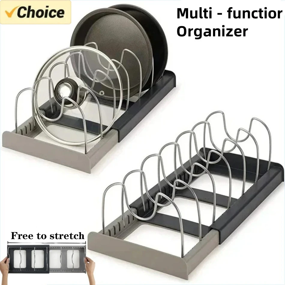 Kitchen Gadgets Holder - 1 قطعة رف أوعية تلسكوبي 7