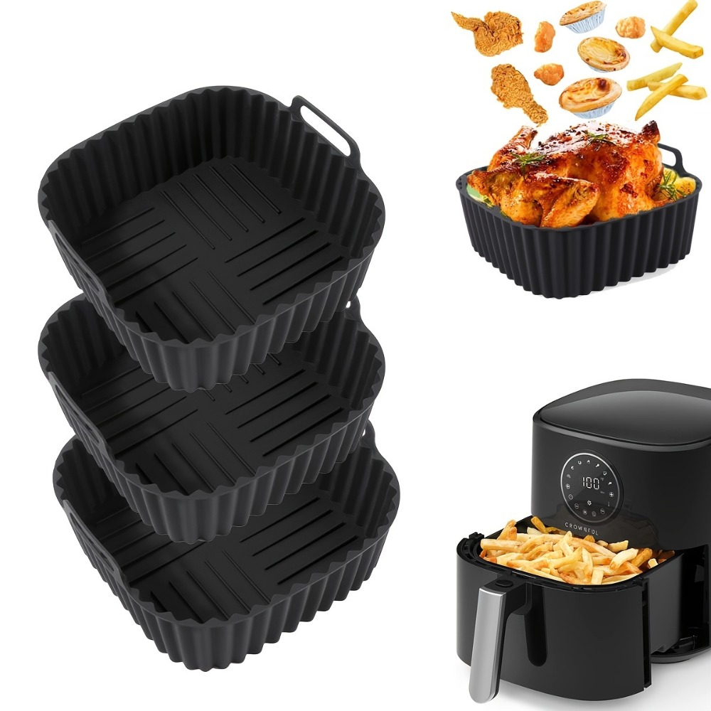 Silicone Steamer Basket - بطانات سيليكون مربعة قابلة لإعادة الاستخدام