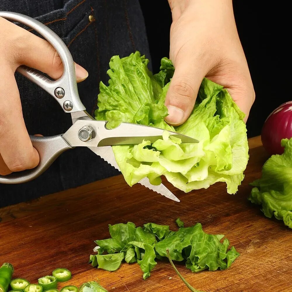 مقص مطبخ من الفولاذ المقاوم لل - مراجعة Kitchen Gadgets Plus وسعره