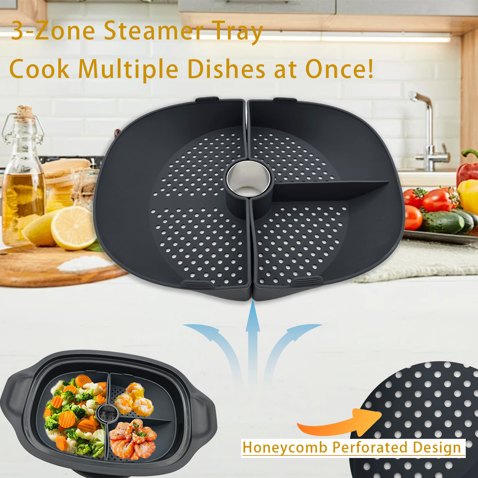 مقسم سلة باخرة من السيليكون لم - مراجعة Silicone Steamer Basket وسعره