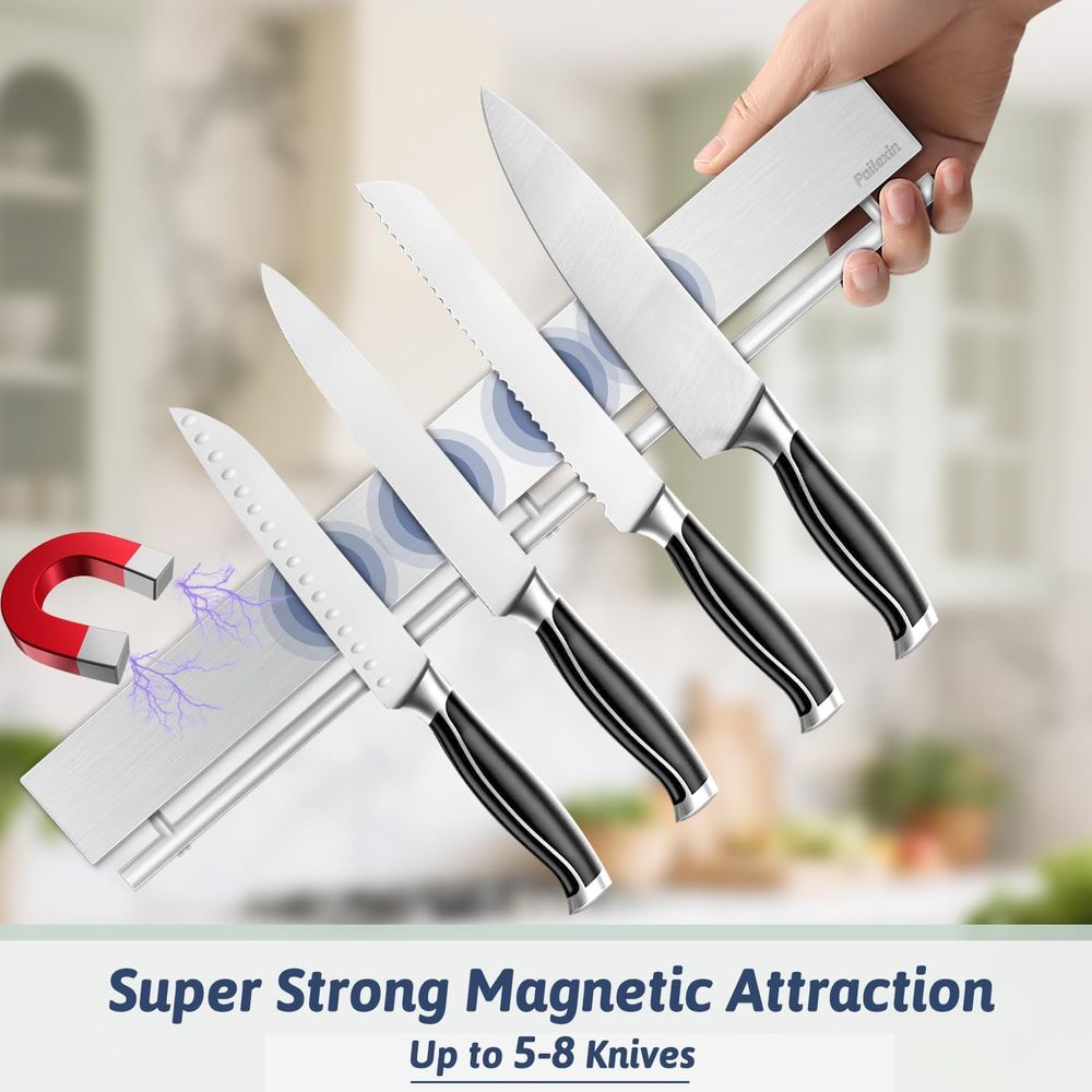 حامل سكاكين مغناطيسي 17 بوصة - - مراجعة Magnetic Knife Strip وسعره