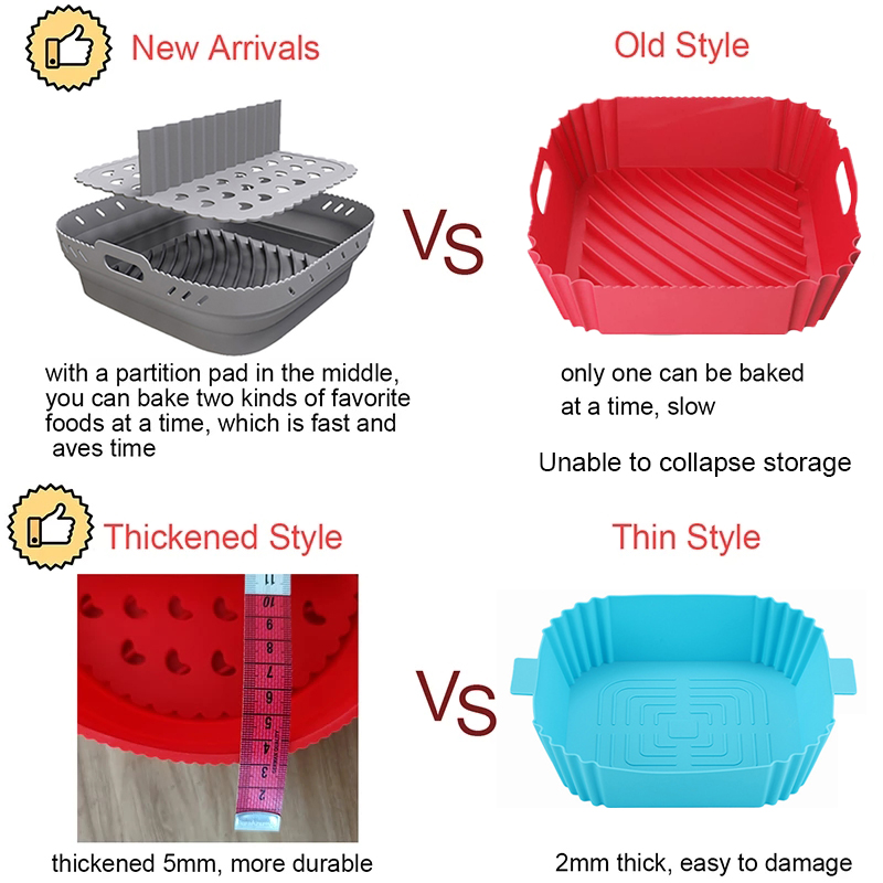 الهواء المقلاة سيليكون شكل سلة - مراجعة Silicone Steamer Basket وسعره
