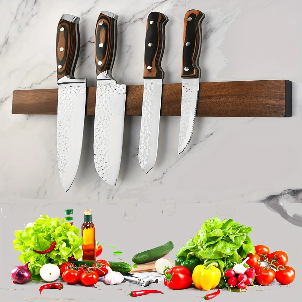 حامل سكاكين من خشب الجوز - شري - مراجعة Magnetic Knife Strip وسعره