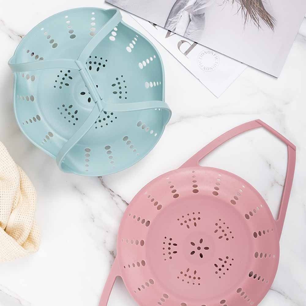 سلة تبخير سيليكون بمقبض طويل ق - مراجعة Silicone Steamer Basket وسعره