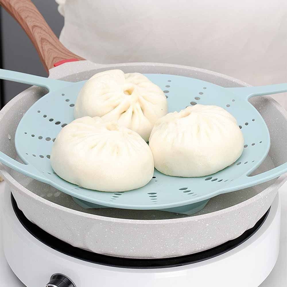 سلة تبخير سيليكون بمقبض طويل ق - مراجعة Silicone Steamer Basket وسعره