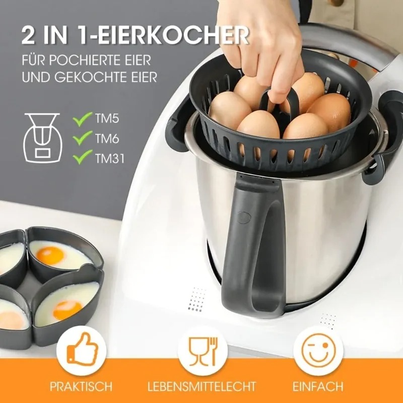 رف البيض وصينية طهي البيض لأجه - مراجعة Kitchen Gadgets Thermomix وسعره