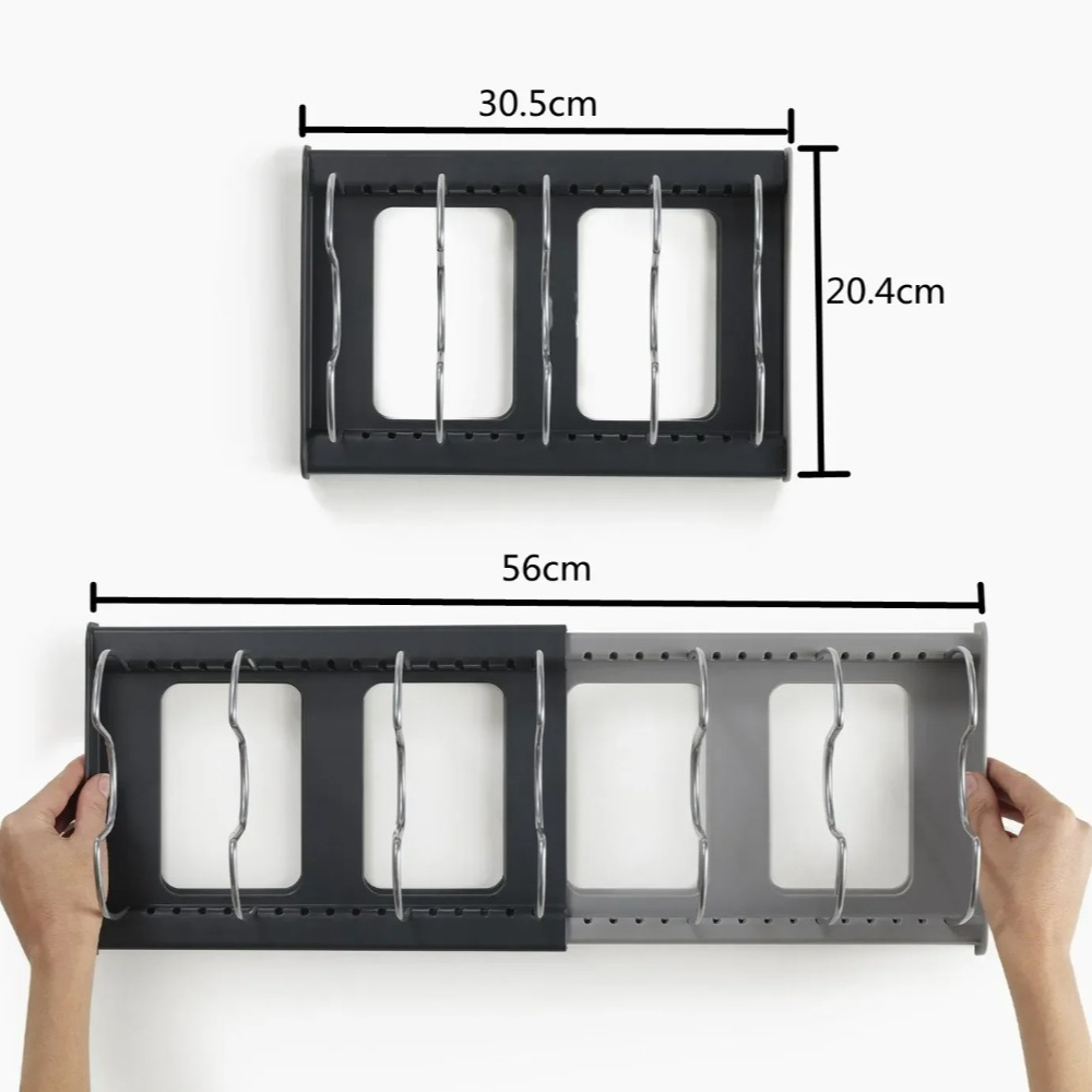 1 قطعة رف أوعية تلسكوبي 7 شبكا - مراجعة Kitchen Gadgets Holder وسعره