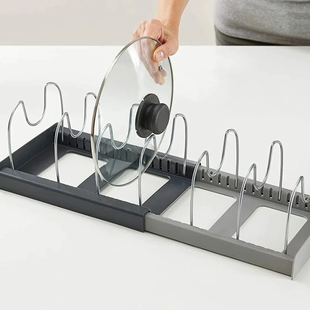 1 قطعة رف أوعية تلسكوبي 7 شبكا - مراجعة Kitchen Gadgets Holder وسعره