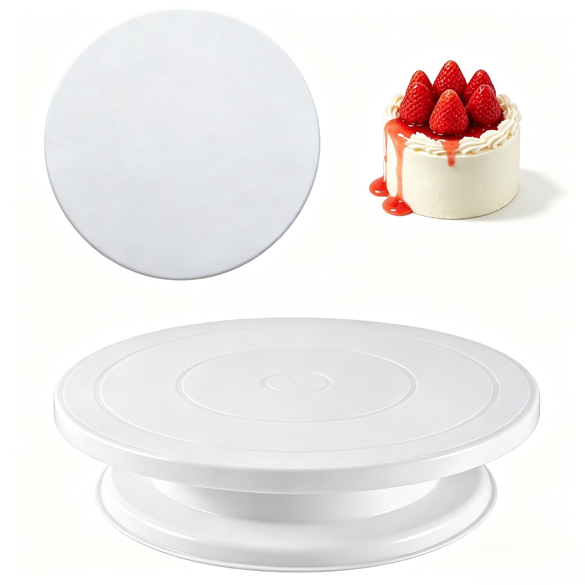 منصة دوارة ثابتة مضادة للانزلا - مراجعة Cake Decorating Turntable وسعره