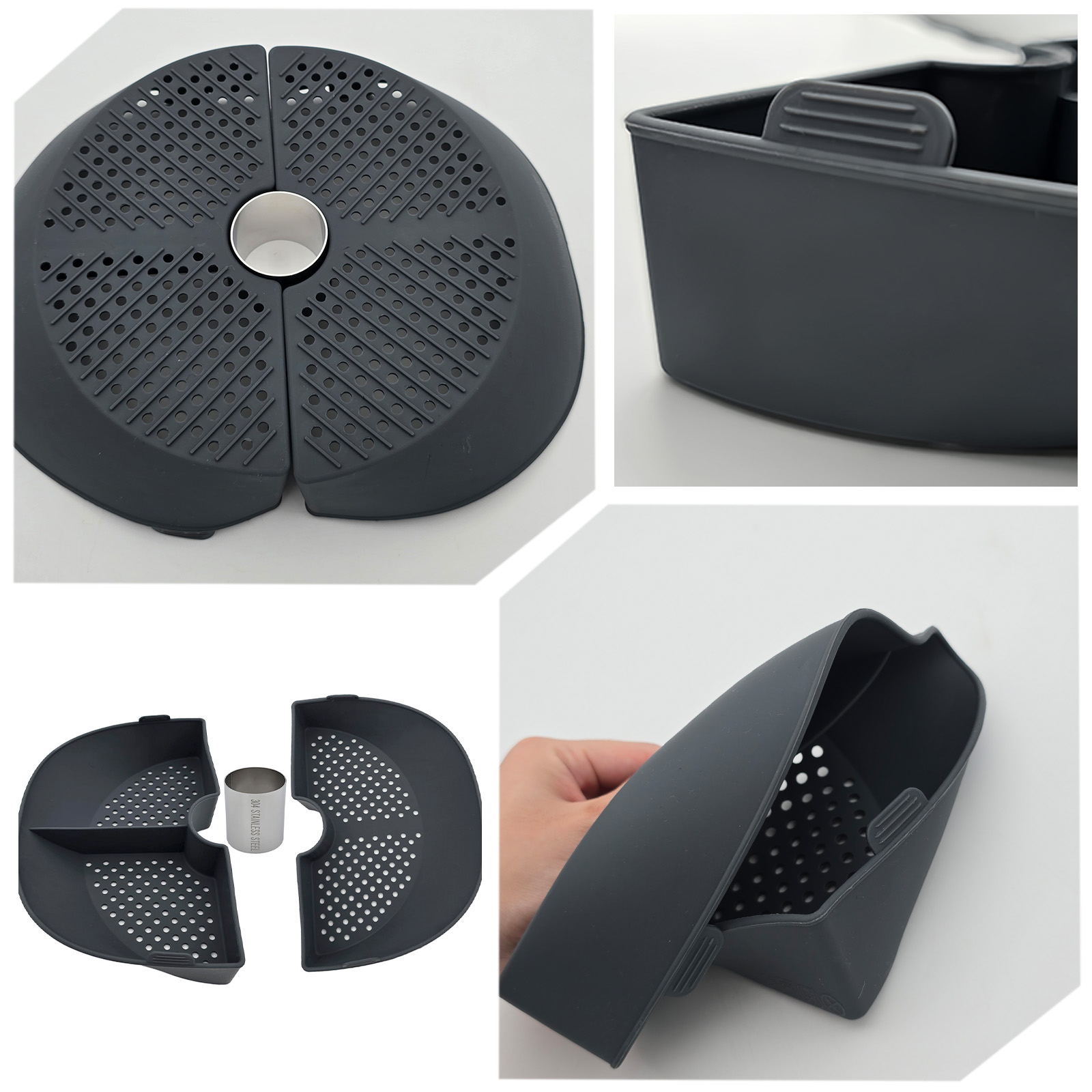 مقسم سلة باخرة من السيليكون لم - مراجعة Silicone Steamer Basket وسعره
