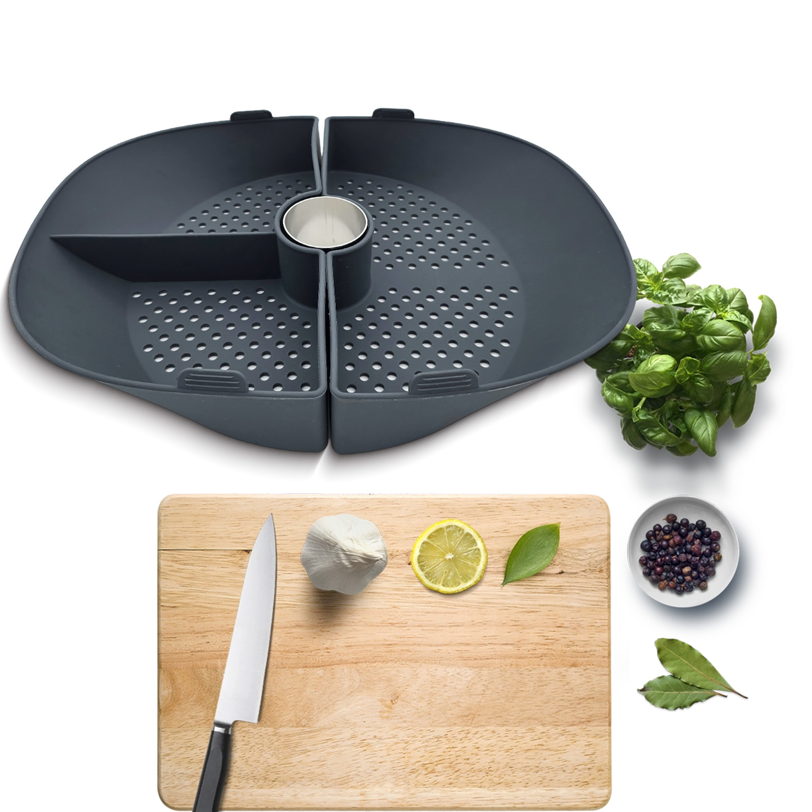 مقسم سلة باخرة من السيليكون لم - مراجعة Silicone Steamer Basket وسعره