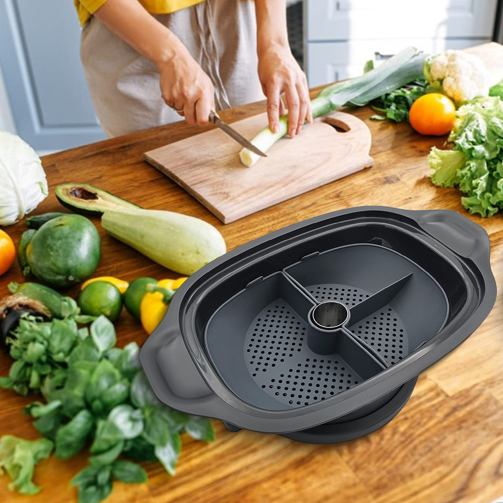 مقسم سلة باخرة من السيليكون لم - مراجعة Silicone Steamer Basket وسعره