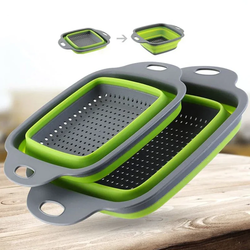جديد طوي سلة غسيل الخضار الخضا - مراجعة Silicone Steamer Basket وسعره