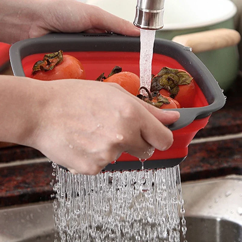 جديد طوي سلة غسيل الخضار الخضا - مراجعة Silicone Steamer Basket وسعره