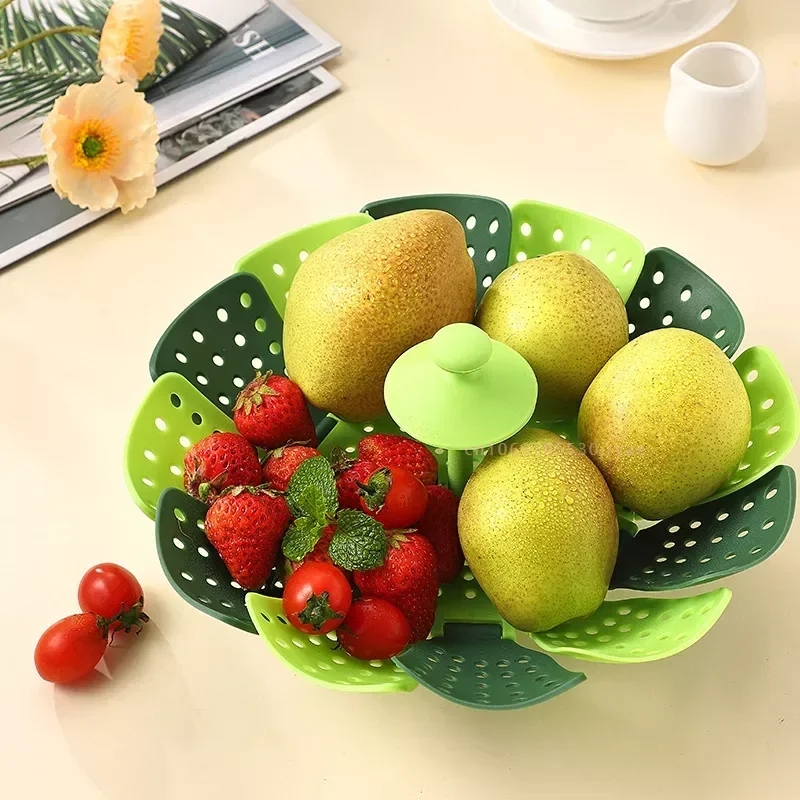 سلة طعام بخارية قابلة للطي، سل - مراجعة Silicone Steamer Basket وسعره