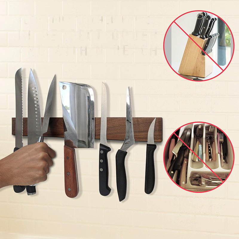 جدار جبل الخشب حامل السكاكين ا - مراجعة Magnetic Knife Strip وسعره