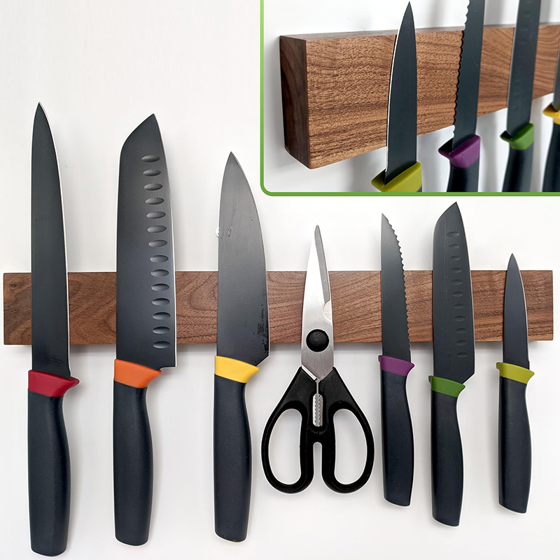 جدار جبل الخشب حامل السكاكين ا - مراجعة Magnetic Knife Strip وسعره