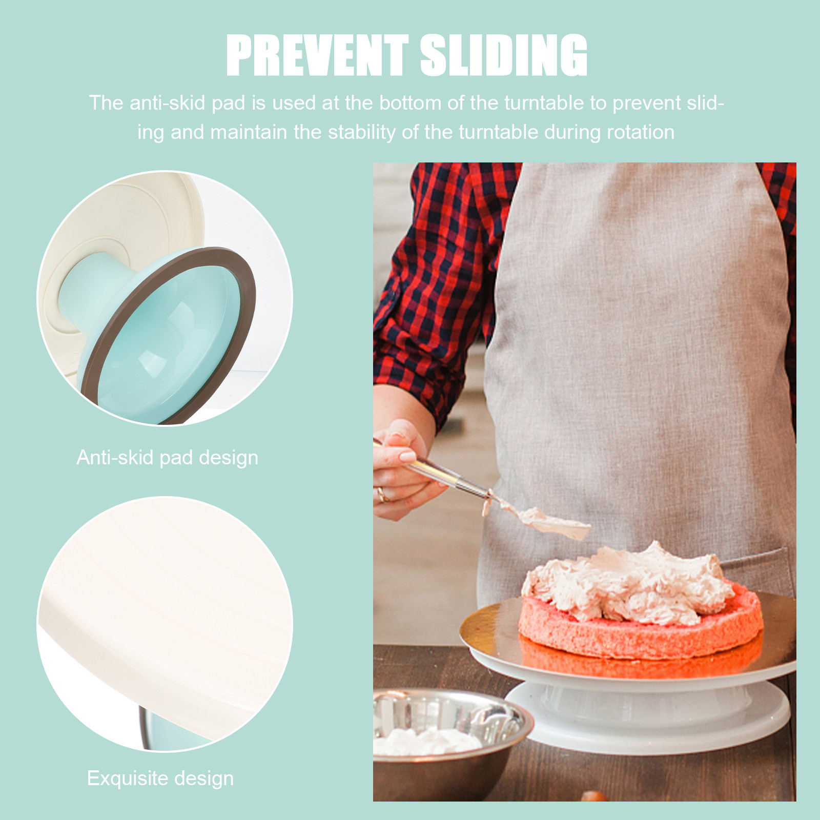 منصة دوارة بلاستيكية لتقديم ال - مراجعة Cake Decorating Turntable وسعره