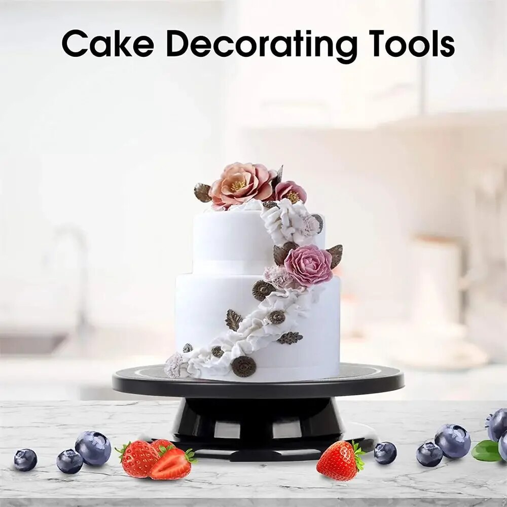 حامل تزيين كعك بلاستيكي ، قرص  - مراجعة Cake Decorating Turntable وسعره