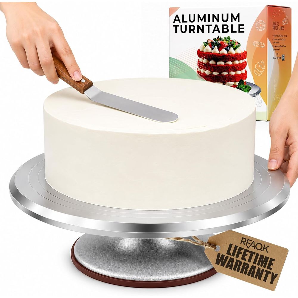 حامل كيك دوار من السبائك مقاس  - مراجعة Cake Decorating Turntable وسعره