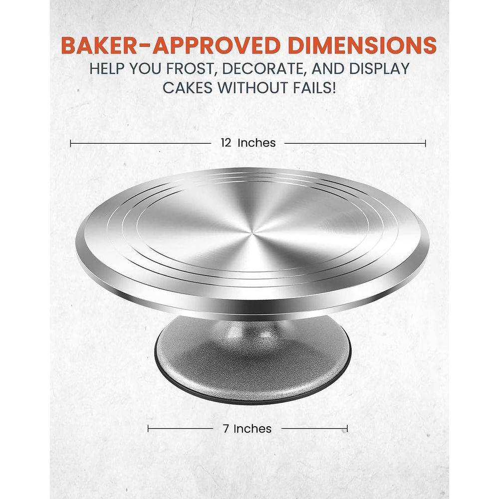 حامل كيك دوار من السبائك مقاس  - مراجعة Cake Decorating Turntable وسعره